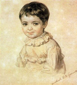 Портрет Марии Кикиной в детстве, 1817 - 1820 - Карл Брюллов