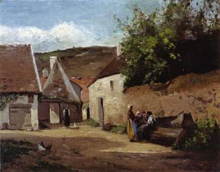 Уголок деревни, 1863 - Камиль Писсарро