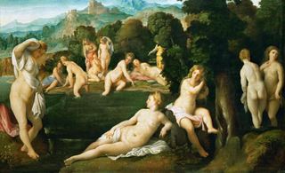 Диана и Каллисто, c.1525 - c.1528 - Пальма Веккьо