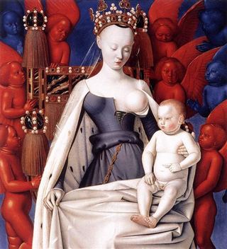 Мадонна с Младенцем. Левая панель Диптиха Мелена, c.1450