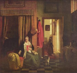 Мать у колыбели, c.1662