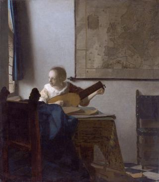 Женщина с лютней, ок.1662 - ок.1664 - Иоганнес Вермеер