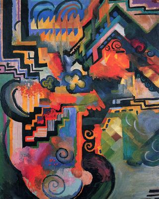 Цветная композиция (Посвящение Иоганну Себастьяну Баху), 1912 - Август Макке