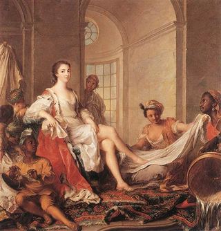 Мадемуазель де Клермон в образе султанши, 1733 - Жан-Марк Наттье