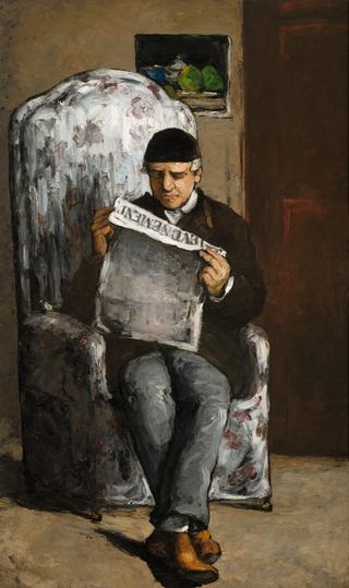 Отец художника читает "L'Evénement"