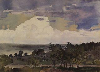 Пейзаж с озером, 1896 - Константин Сомов