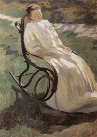 Женщина в кресле-качалке, 1897 - Виктор Борисов-Мусатов