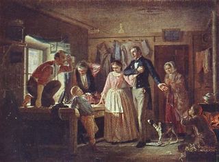 Ухаживание чиновника за дочерью портного, 1862 - Василий Перов