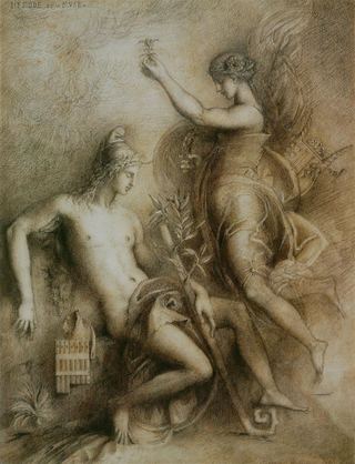 Гесиод и муза, 1857