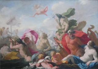 Морские боги, отдающие дань любви, 1638 - Эсташ Ле Сюёр