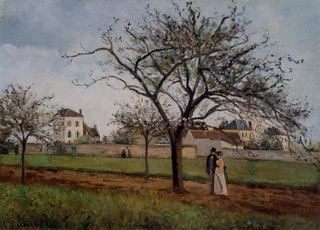 Дом Пере Гальена в Понтуазе, 1866 - Камиль Писсарро