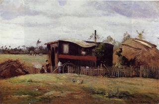 Повозка богемы, 1862 - Камиль Писсарро