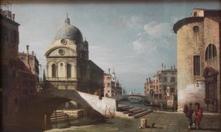 Венецианское каприччио, Вид на Санта-Мария-деи-Мираколи, c.1740