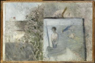 Пейзаж с "грешниками" Пюви де Шава, 1879 - 1881 - Жорж Сёра