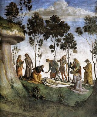 Завещание и смерть Моисея (фрагмент), 1481 - 1482
