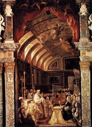 Поклонение священной форме Горкума работы Карла II, 1690