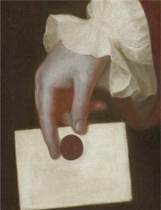 Рука, держащая письмо, 1757