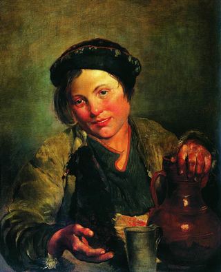 Мальчик, продающий пиво, 1861 - Владимир Маковский