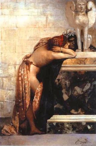 Две фигуры у статуи Сфинкса (этюд), 1870 - 1880 - Генрих Семирадский