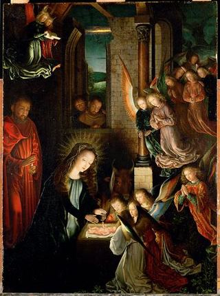 Рождество, c.1495 - Жерар Давид