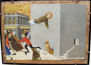 Блаженный Раньери освобождает бедняков из тюрьмы во Флоренции, c.1437 - c.1444 - Иль Сассетта (Стефано ди Джованни)