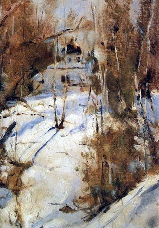 Зима в Абрамцево. Церковь. 1886