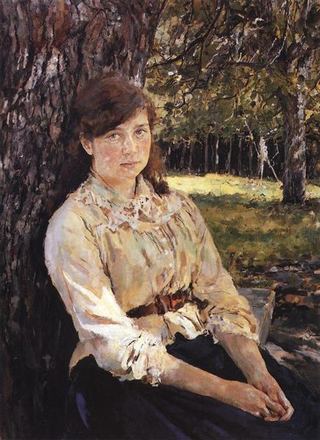 Девушка в солнечном свете (Портрет М. Симоновича), 1888