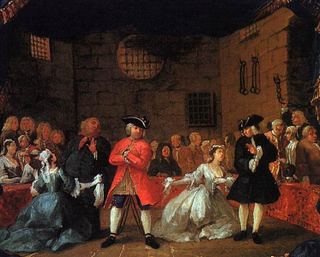 Сцена из оперы нищего, 1728 - 1729