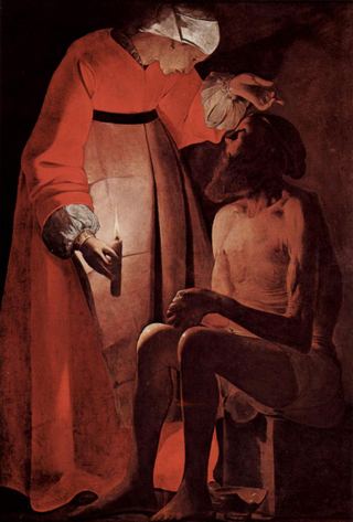 Иов, над которым насмехается жена, c.1632 - c.1635 - Жорж де ла Тур