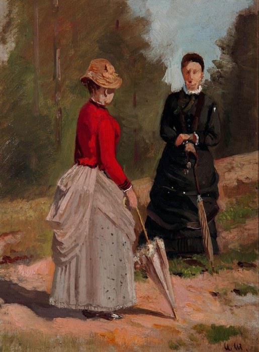 Две женские фигуры 1880-е 29. 3х22. 8
