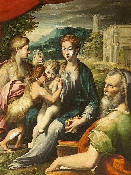 Мадонна со святым Захарией, c.1527 - 1530 - Пармиджанино