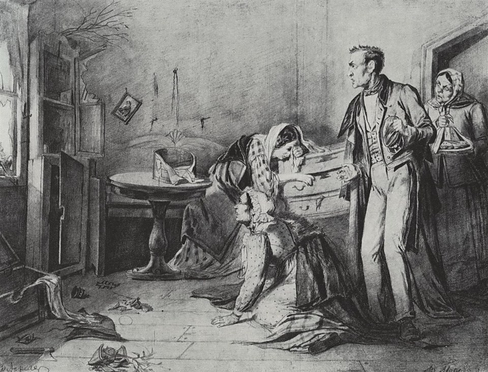 Ограбление в канун Пасхи, 1861 - Василий Перов