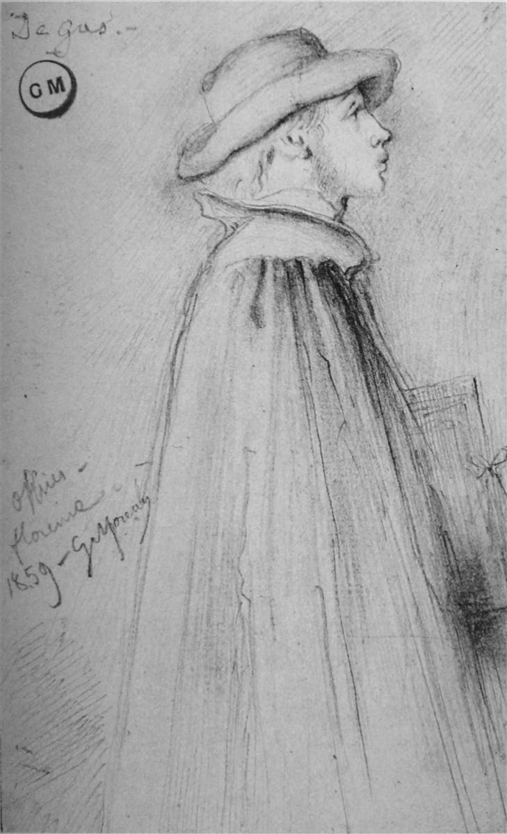 Портрет Дега в Уффици, 1859