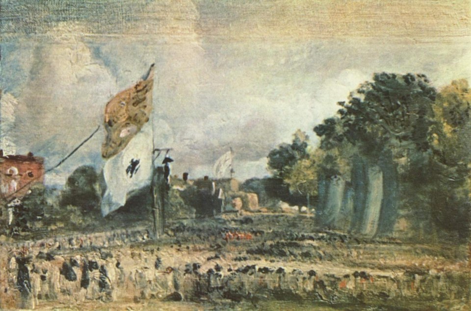 Празднование Всеобщего мира 1814 года в Ист-Бергхольте, 1814 - Джон Констебль