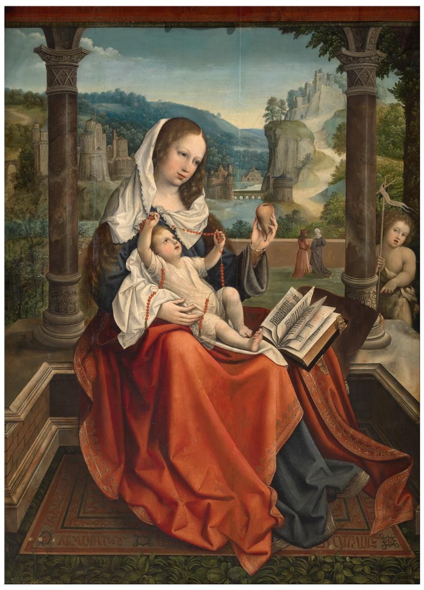 Богоматерь с Младенцем и святым Иоанном, c.1515 - c.1520 - Бернар Ван Орлей