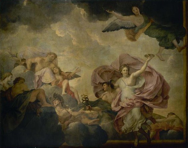 Меркьюри Амнес Психé Перед собранием богов на Олимпе, c.1652