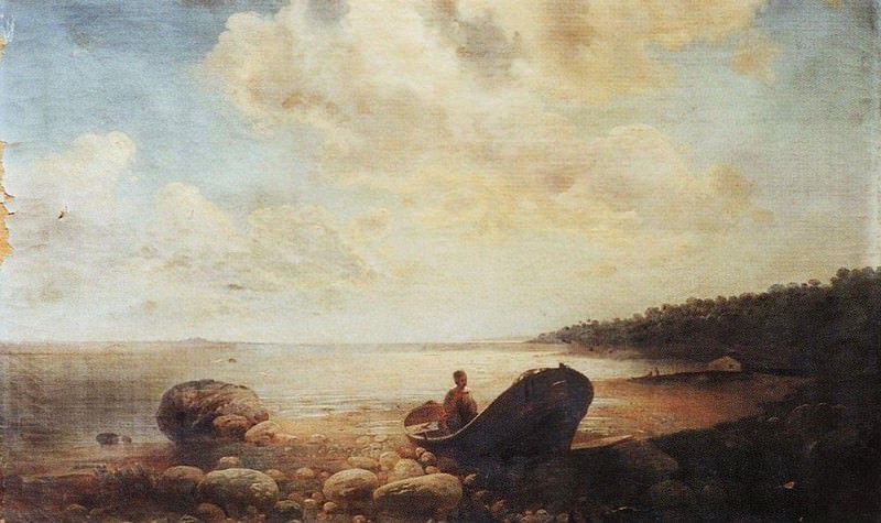 Пейзаж с лодкой. 1860-е