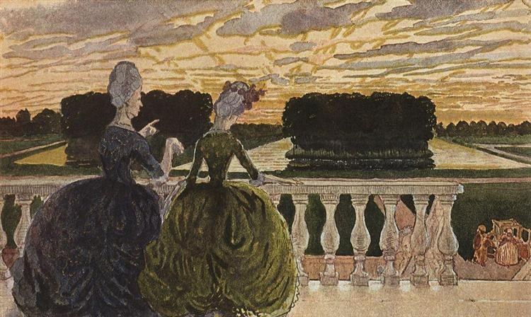 Две дамы на террасе, 1896 - Константин Сомов