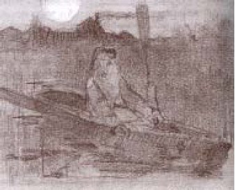 Охотник на лодке, ок.1890 - Николай Рерих