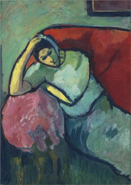 Сидящая женщина, 1909