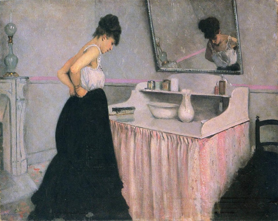 Женщина за туалетным столиком, c.1873