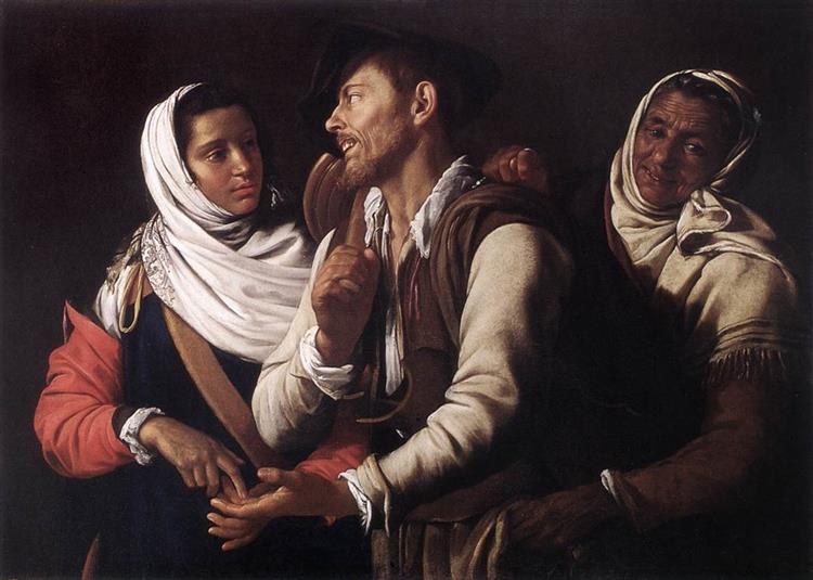 Гадалка, c.1617