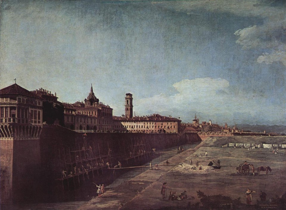 Вид на Турин из садов Королевского дворца, 1745