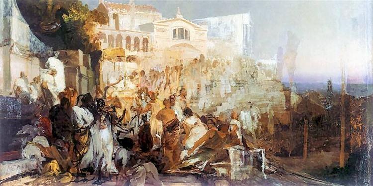 Эскиз «Факела Нерона», 1876 - Генрих Семирадский
