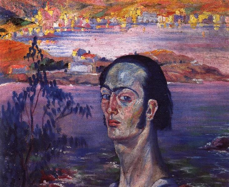 Автопортрет с рафаэлевской шеей, 1921 - 1922