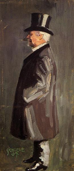 Портрет Леопольда Цихачека в профиль лицом влево, 1907
