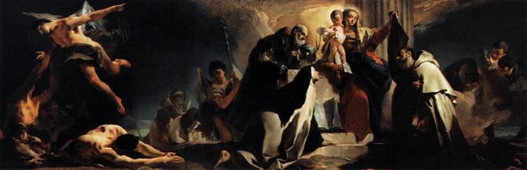 Мадонна Кармель и души в чистилище, c.1730