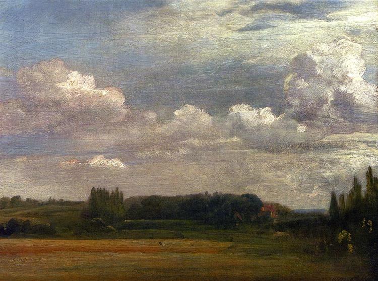 Вид на дом приходского священника из восточного дома Бергхольта, 1813 - Джон Констебль
