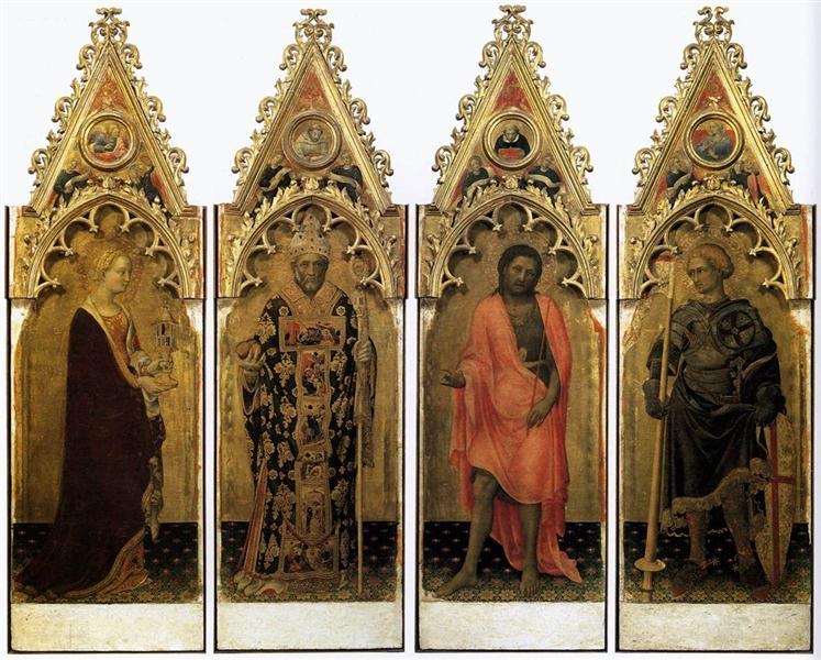 Два святых из полиптиха Кваратези: Св. Мария Магдалина и Св. Николай, 1425