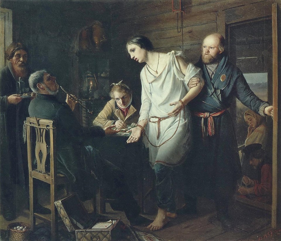 Прибытие на дознание, 1857 - Василий Перов
